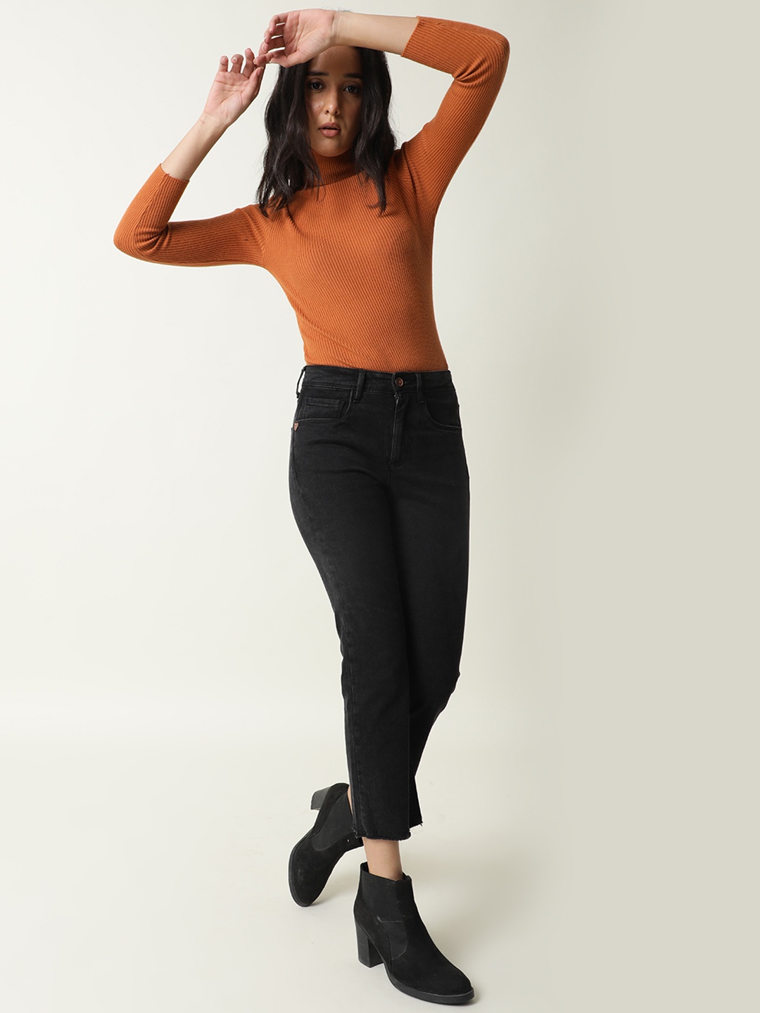 

RAREISM Women Black Slim Fit Jeans