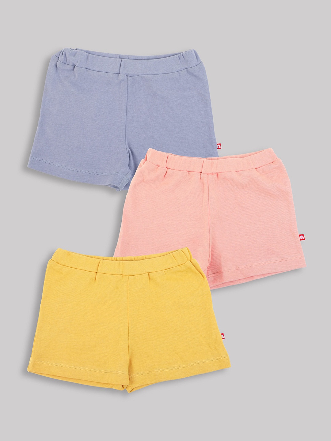

Nino Bambino Grey & Peach & yellow Boys Hot Pants Shorts pack of 3