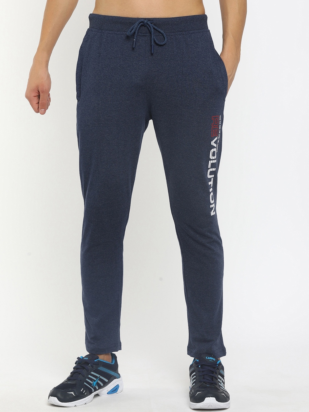 

V-Mart Men Blue Solid Cotton Track Pants
