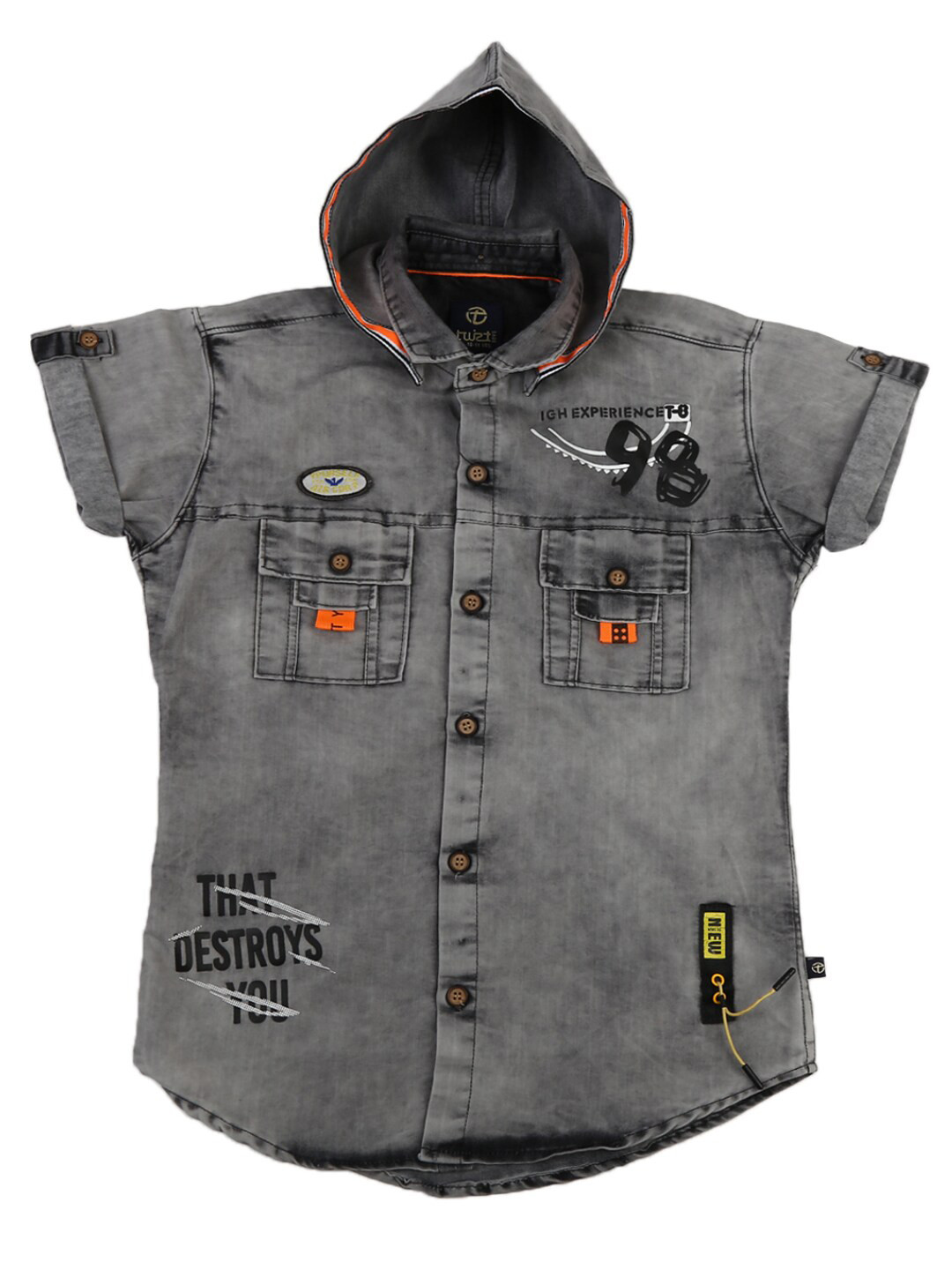 

V-Mart Boys Grey Classic Casual Shirt