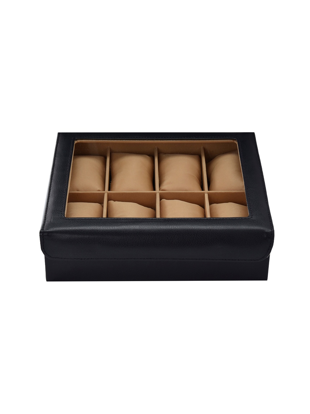 

essart Coffee Black 8 Slots Watch Organiser Box