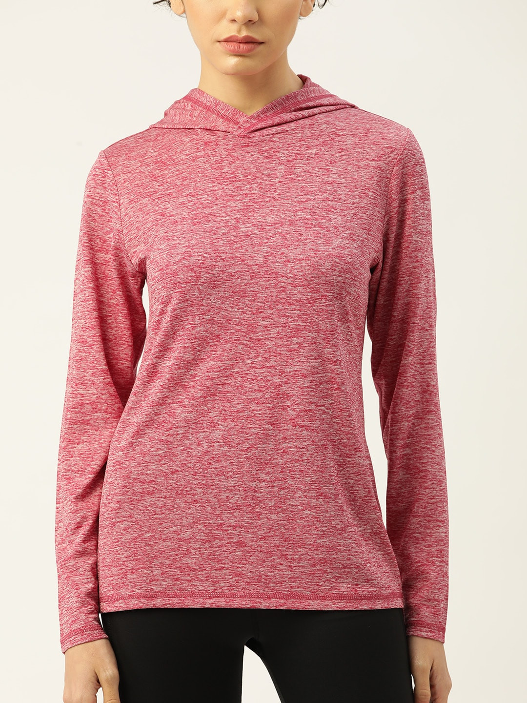 

Macy's Ideology Red Hooded Knitted Top