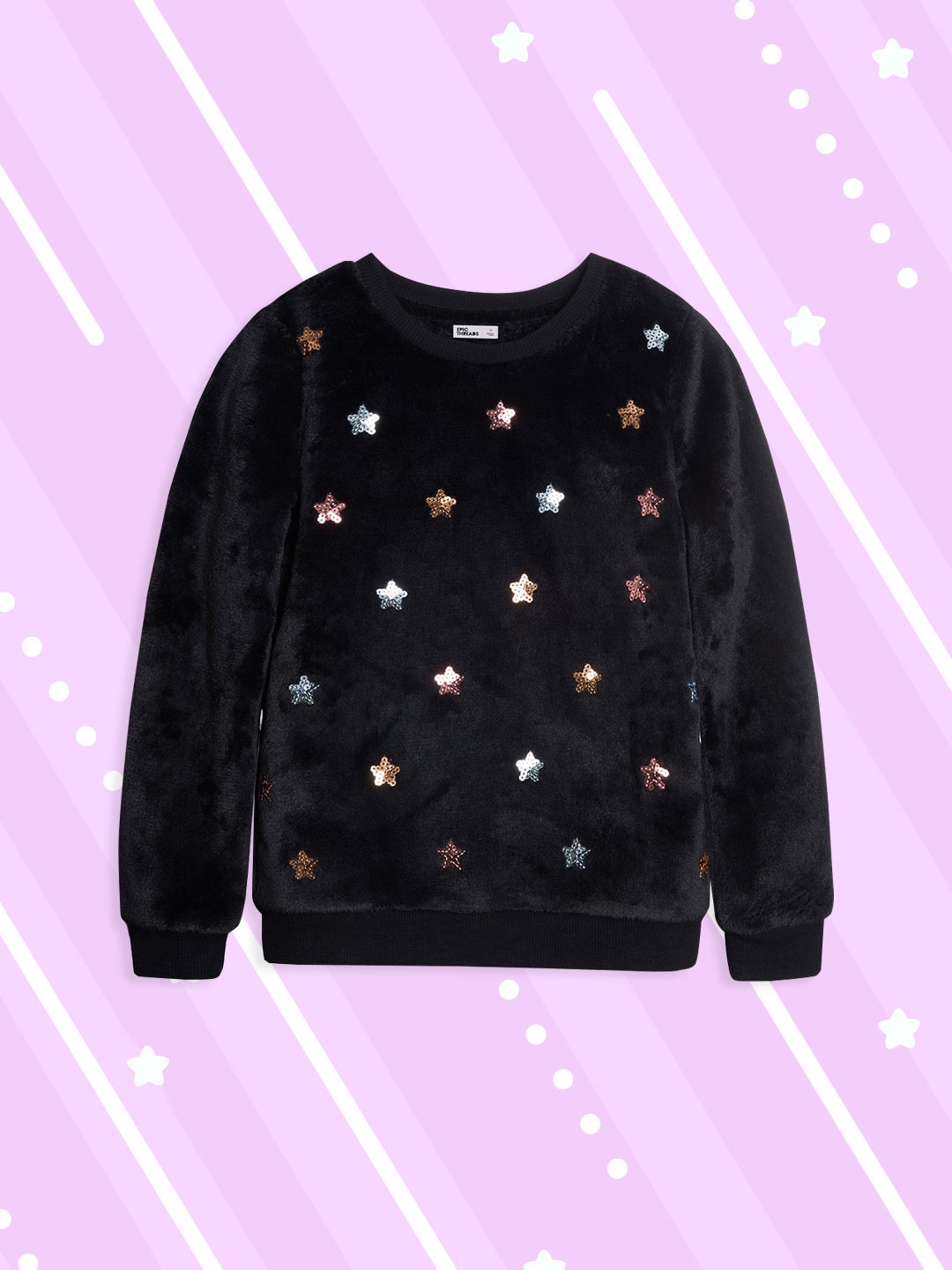 

Macy's Epic Threads Girls Black Sequined Sweatshirt