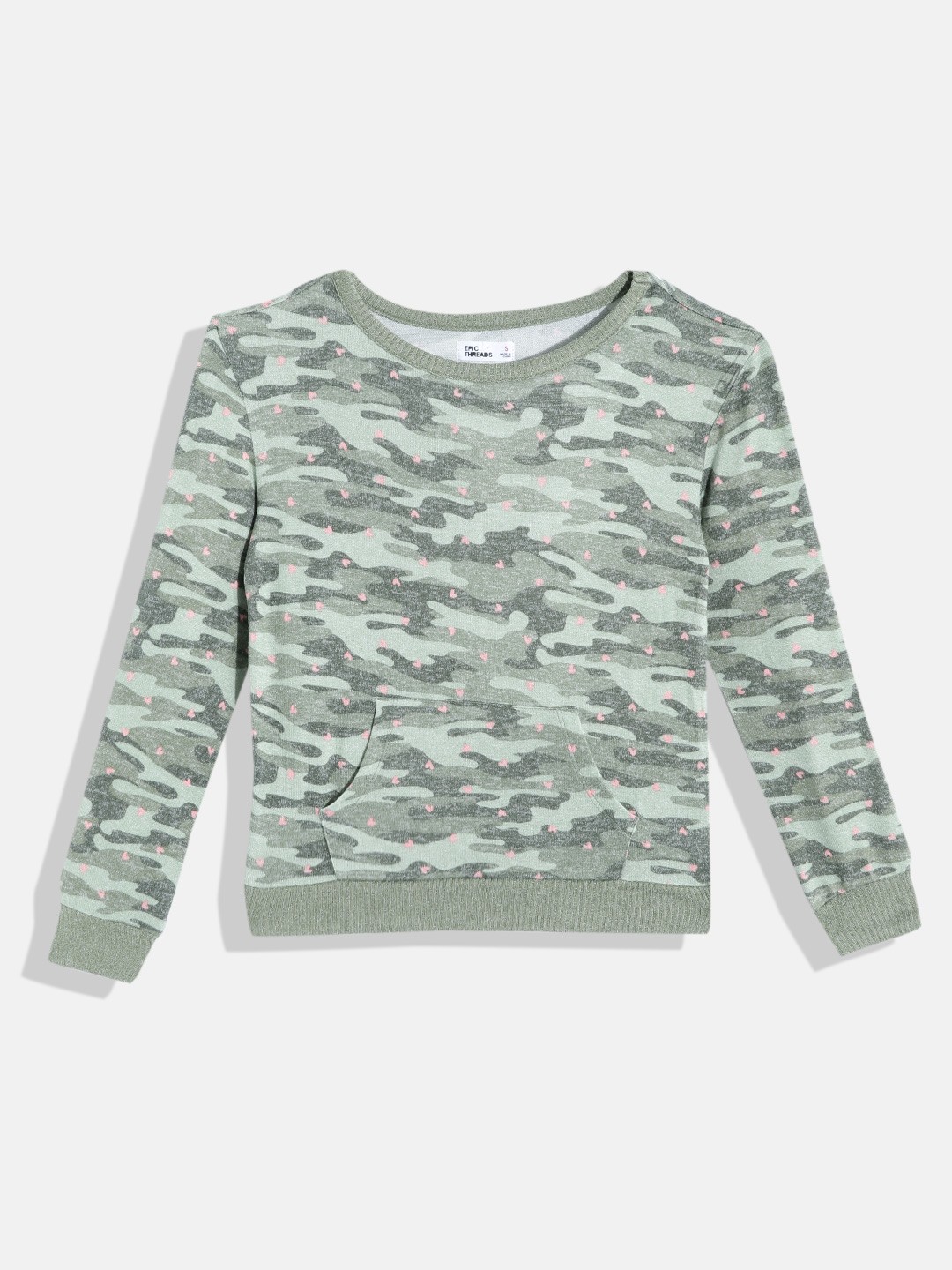 

Macy's Epic Threads Girls Green Camouflage Print Sweatshirt