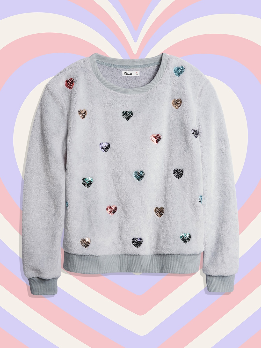 

Macy's Epic Threads Girls Grey Sequined Sweatshirt