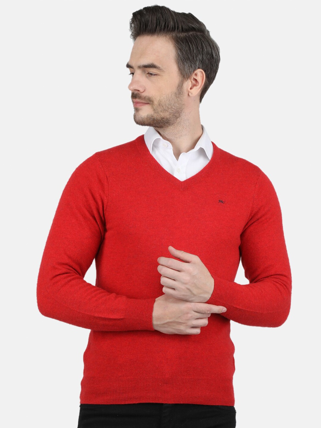 

Monte Carlo Men Red Solid Pullover