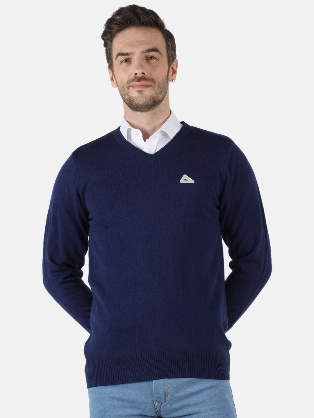 

Monte Carlo Men Blue Wool Pullover