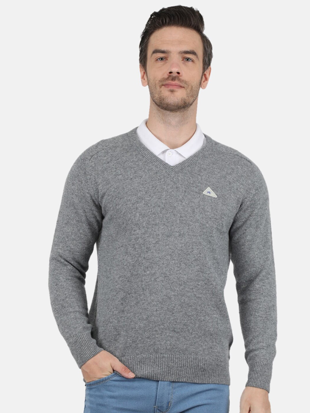 

Monte Carlo Men Grey Wool Pullover