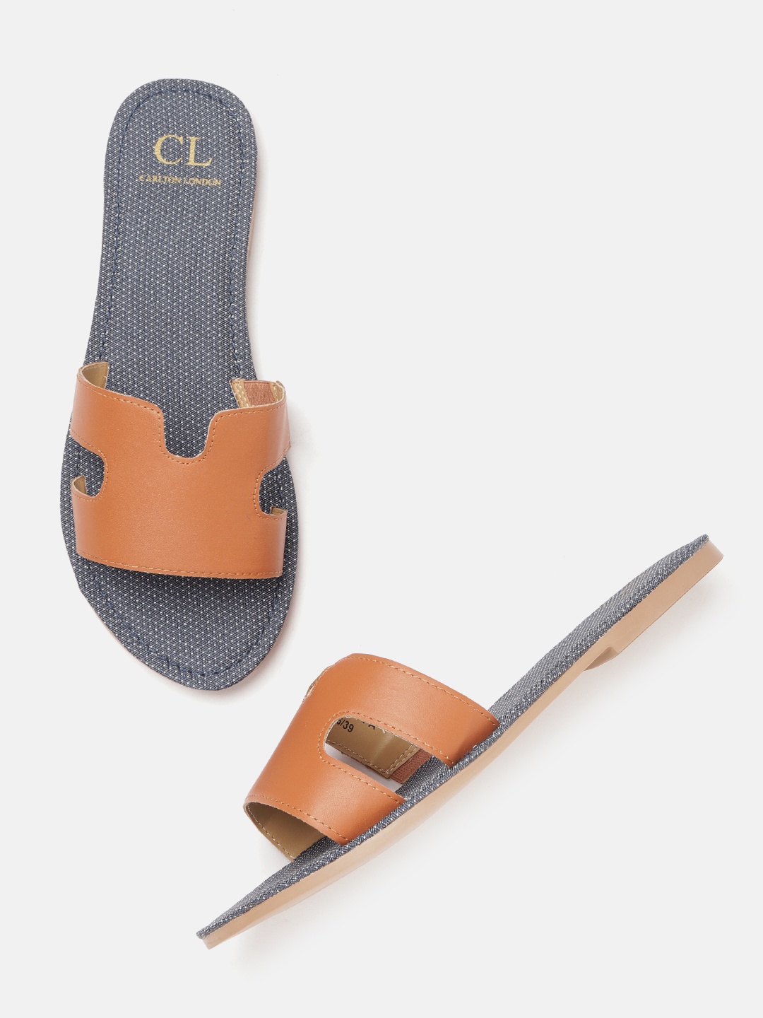 

Carlton London Women Tan Brown Solid Flats with Cut-Out