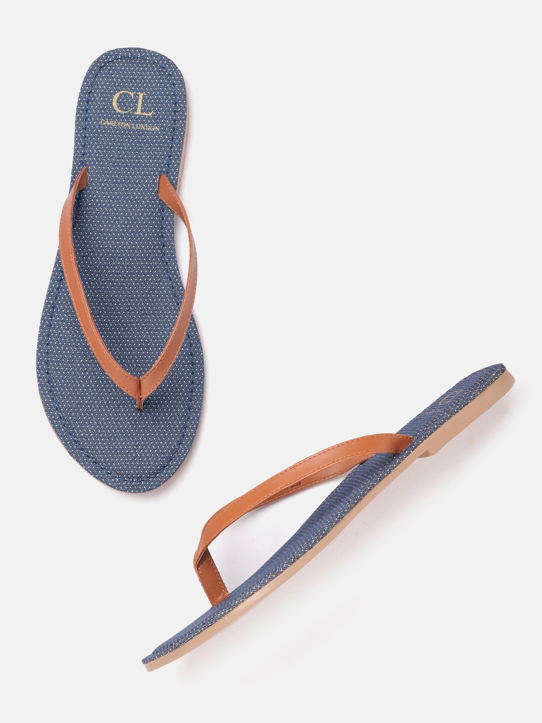 

Carlton London Women Tan Brown Solid Open Toe Flats