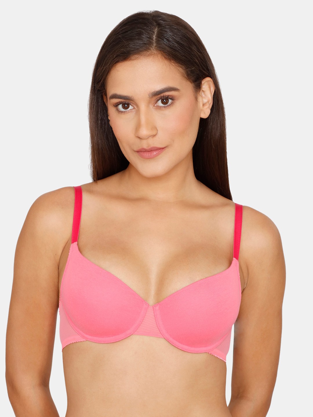 

Zivame Pink Bra Underwired Lightly Padded
