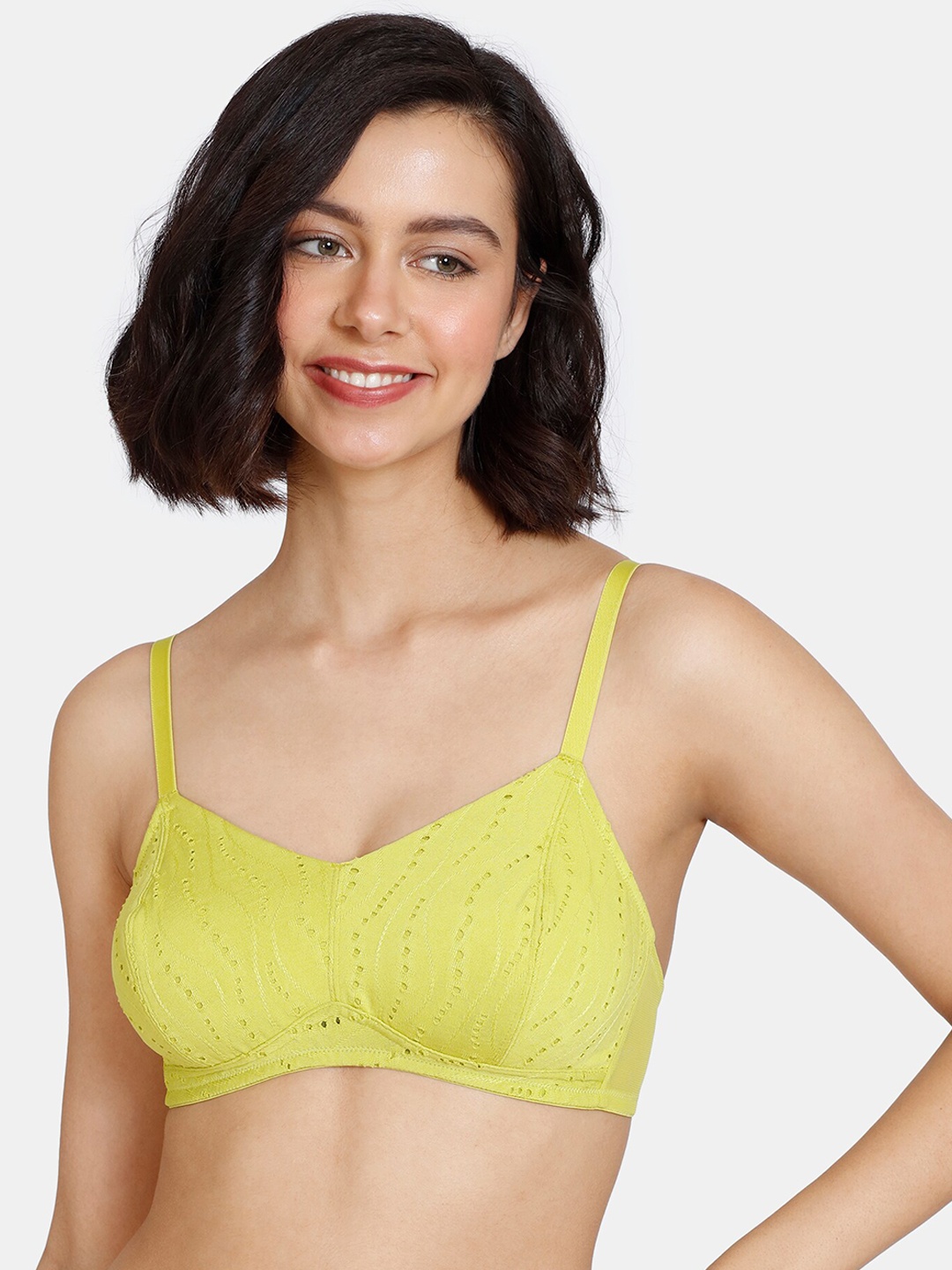 

Zivame Kokum Sherbet Double Layered Non-Wired 3/4th Coverage T-Shirt Bra - Yellow