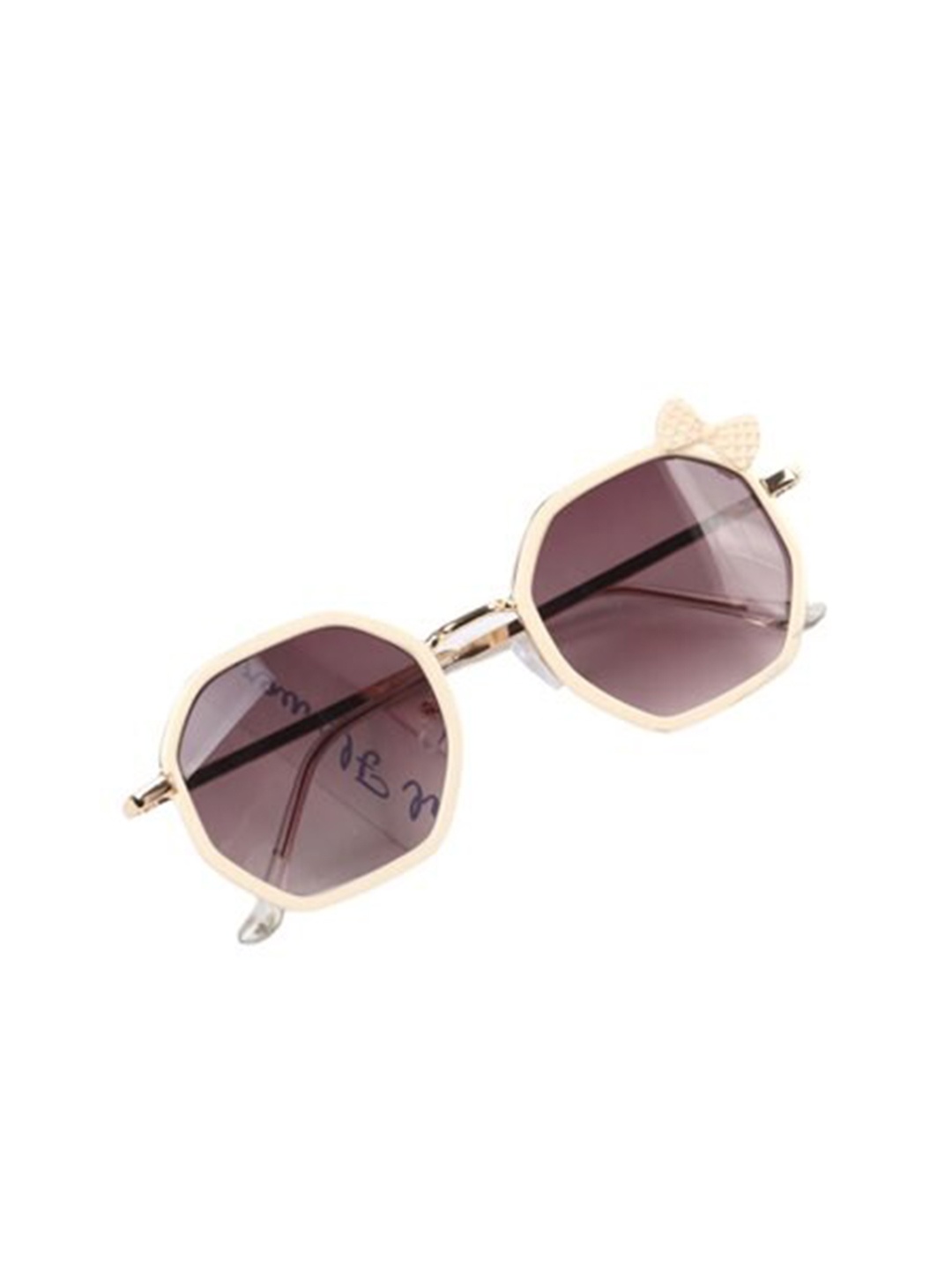 

Butterthief Unisex Kids Purple Lens & Cream Round Sunglasses with UV Protected Lens