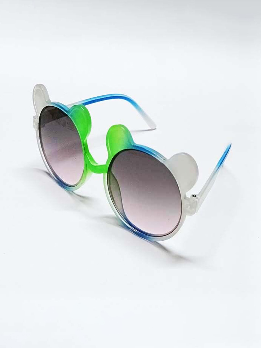 

Butterthief Unisex Kids Black Lens & Green Round Sunglasses with UV Protected Lens