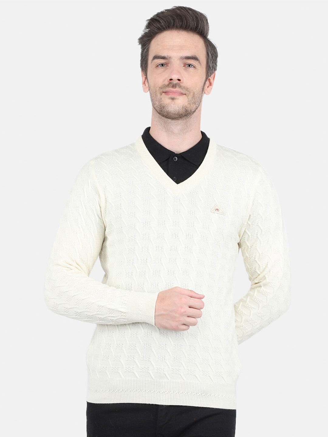 

Monte Carlo Men Off White Striped Pullover