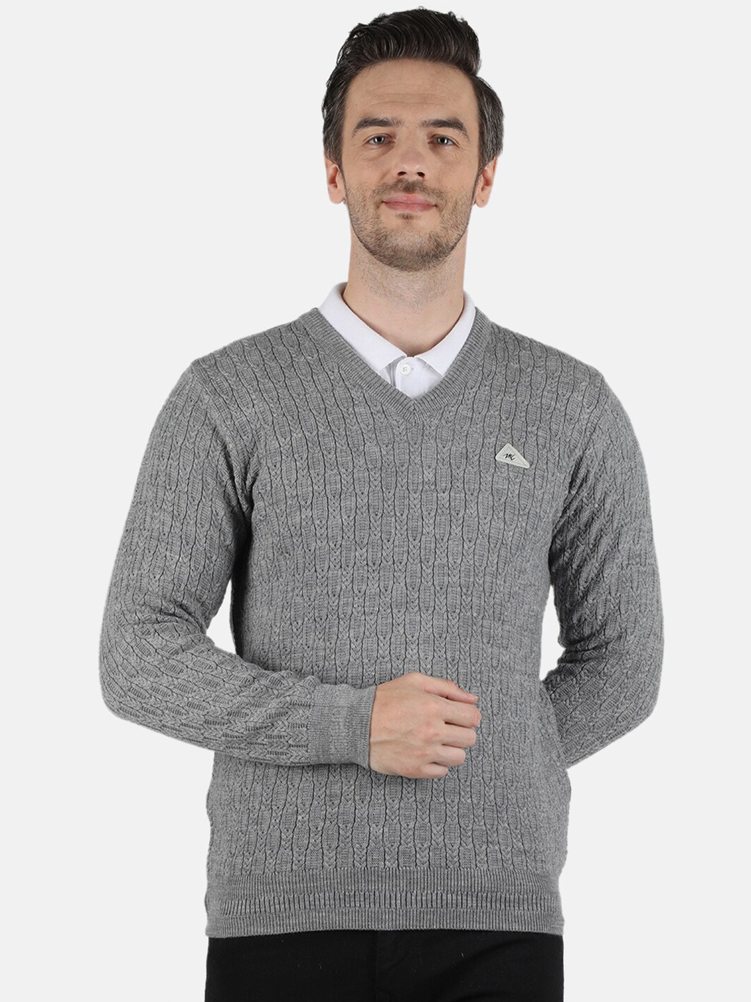 

Monte Carlo Men Grey Wool Pullover
