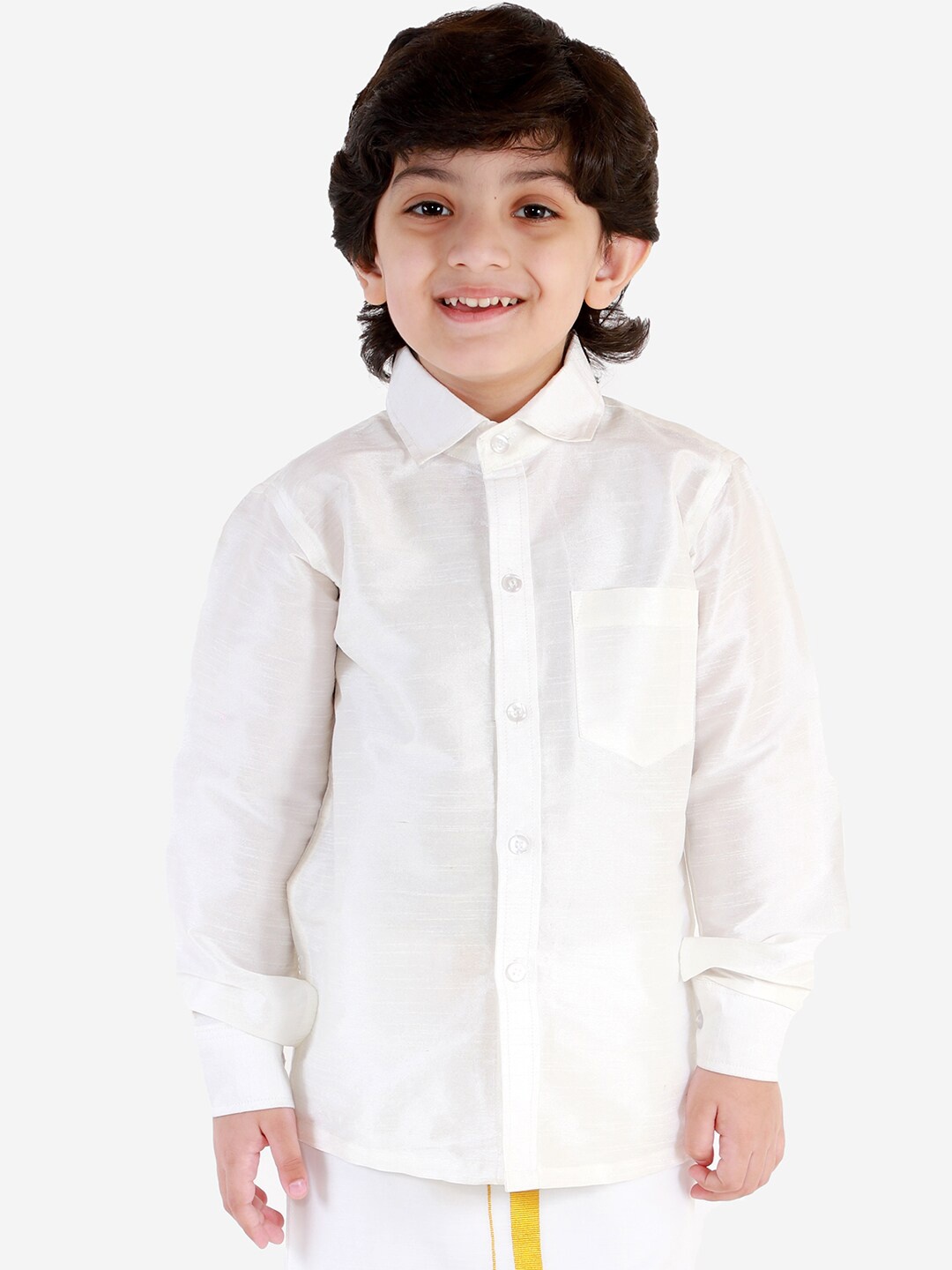 

VASTRAMAY Boys White Premium Casual Shirt