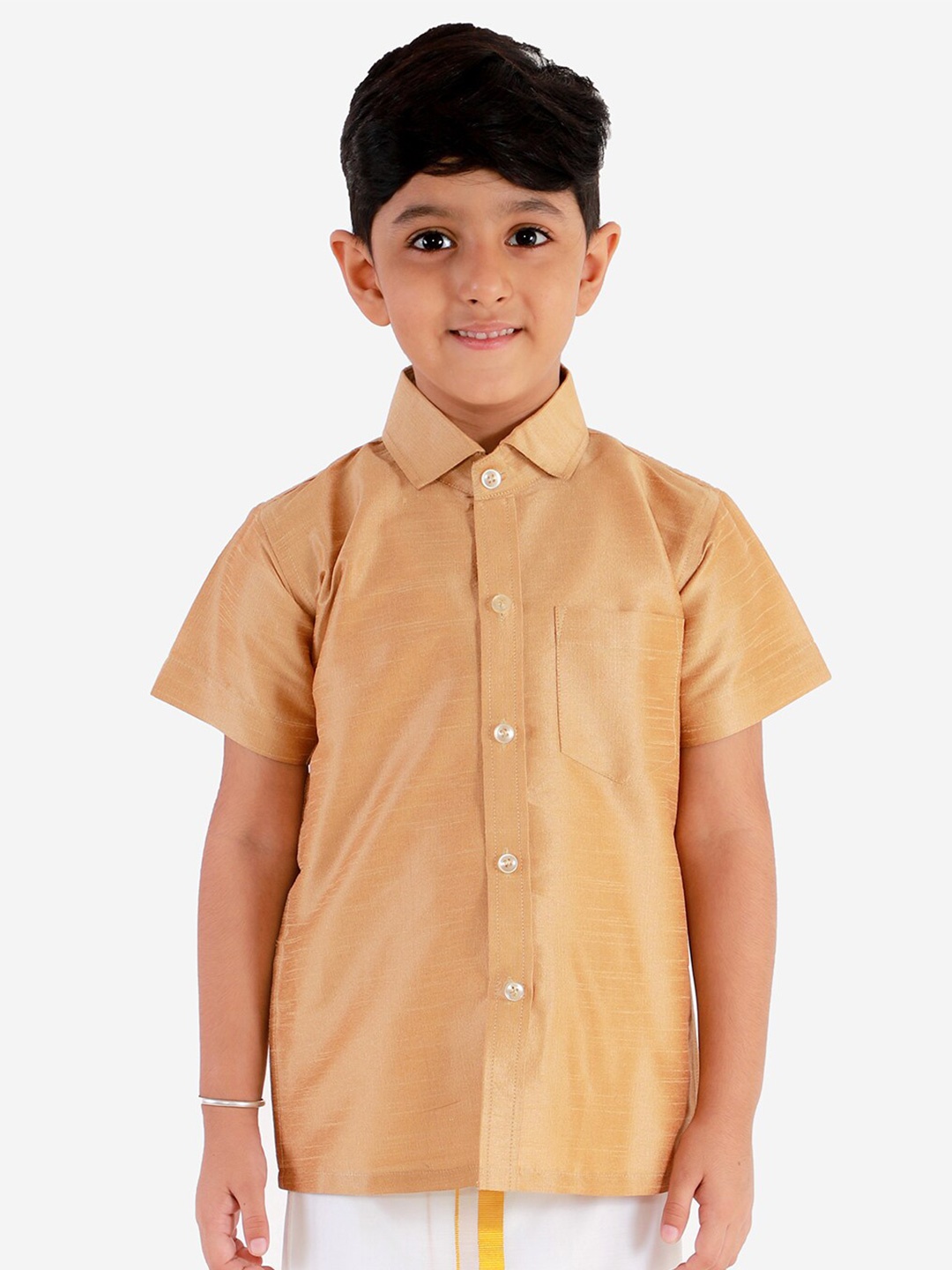 

VASTRAMAY Boys Rose Gold Premium Casual Shirt