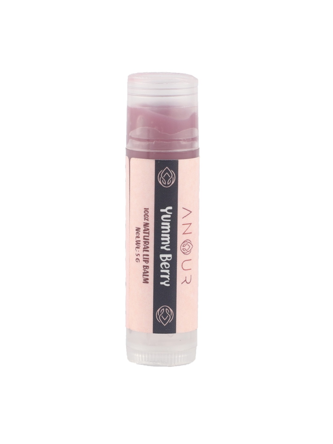 

Anour Yummy Berry Lip Balm with Shea & Cocoa Butter for Chapped & Dry Lips - 5g, Pink