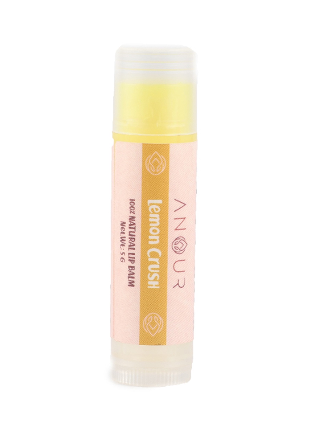

ANOUR Lemon Crush Lip Balm with Shea & Cocoa Butter for Chapped & Dry Lips - 5g, Yellow