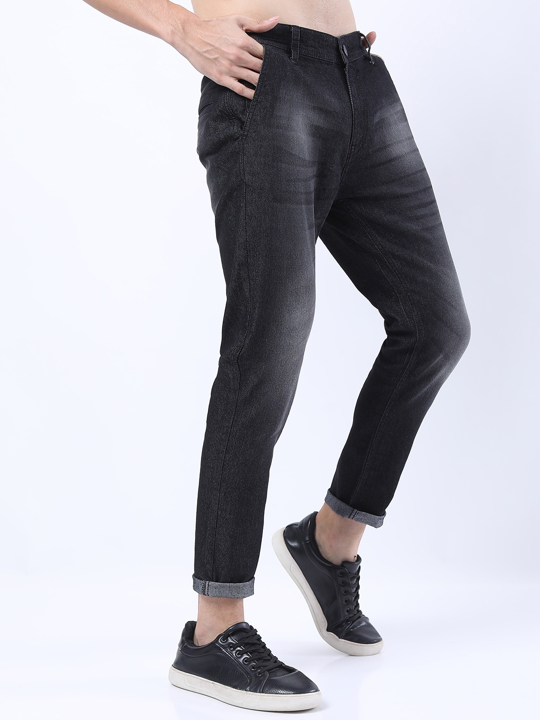 

KETCH Men Charcoal Slim Fit Light Fade Stretchable Jeans