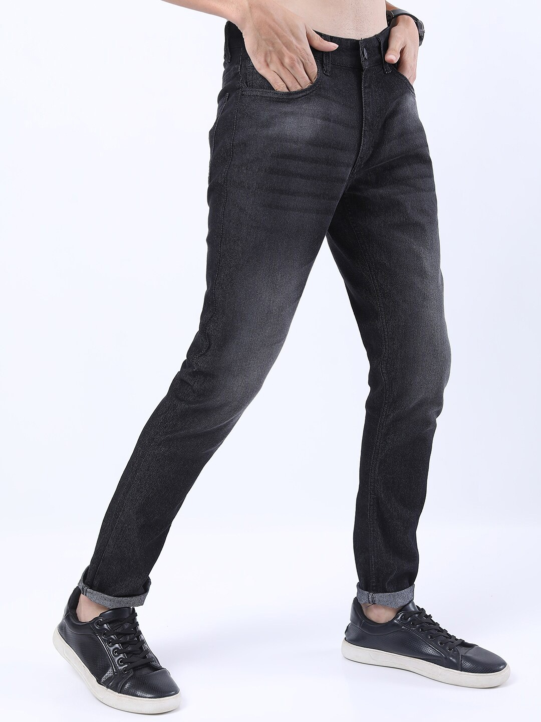 

KETCH Men Charcoal Slim Fit Light Fade Stretchable Jeans