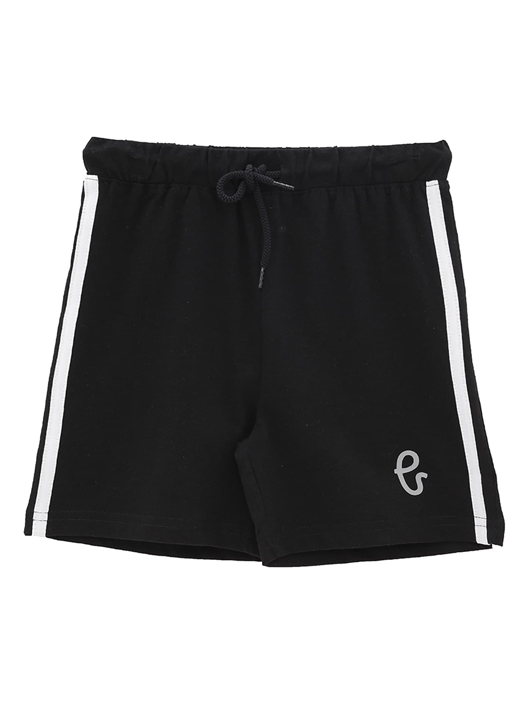 

THETA Boys solid Black Shorts with drawstring closure