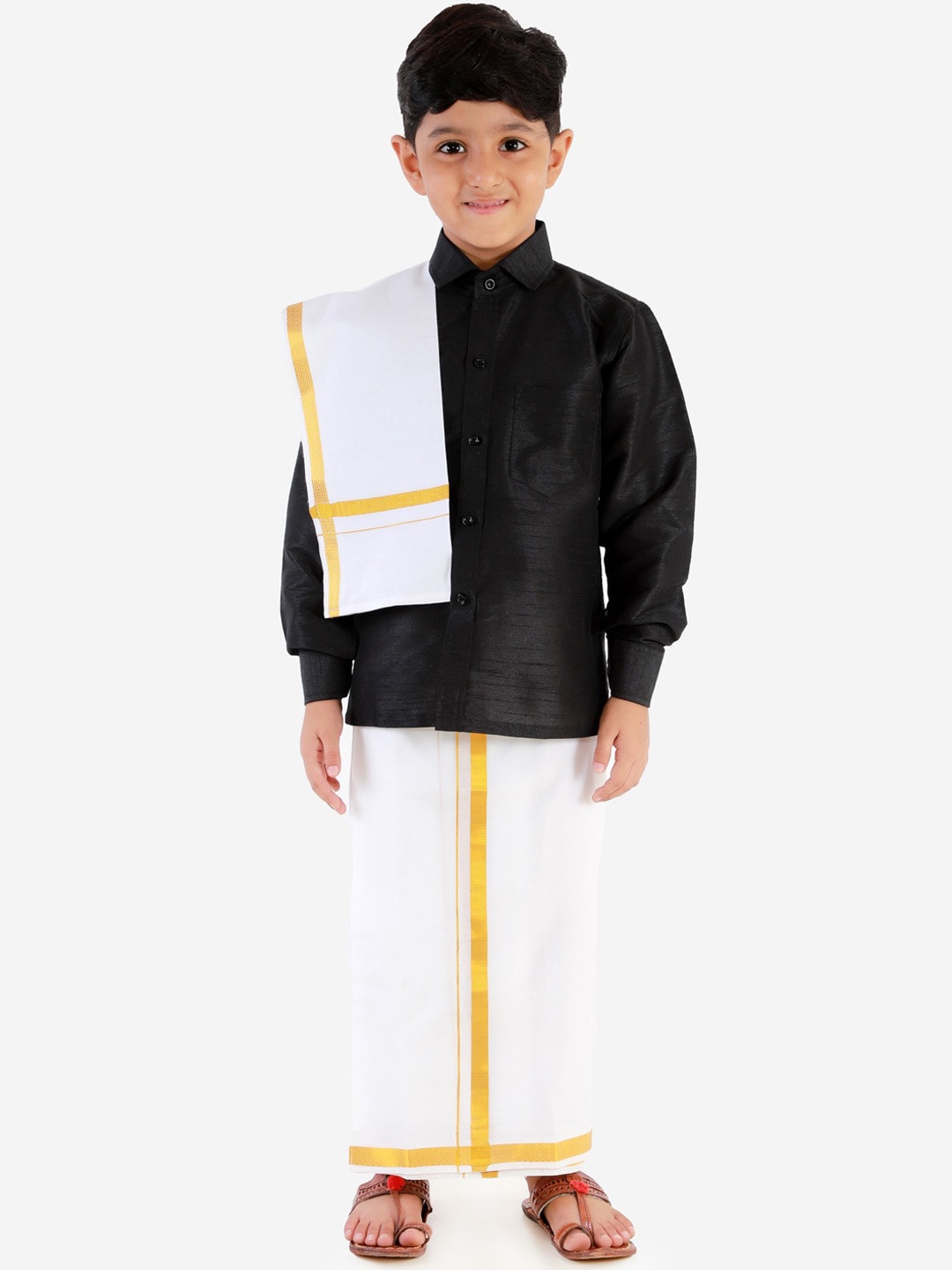 

VASTRAMAY Boys Black Clothing Set
