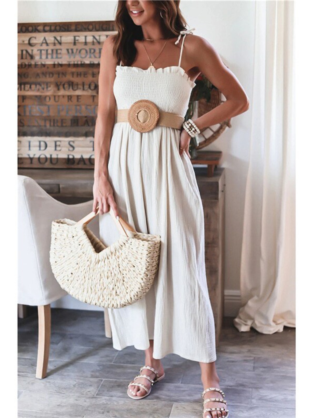 

BoStreet Women White Basic Jumpsuit