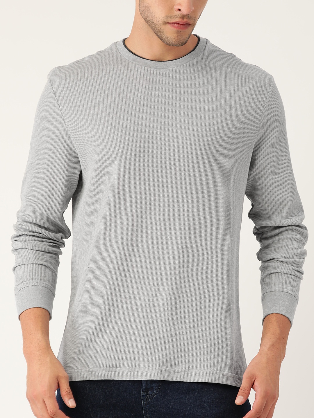 

Macy's Club Room Men Grey Solid T-shirt