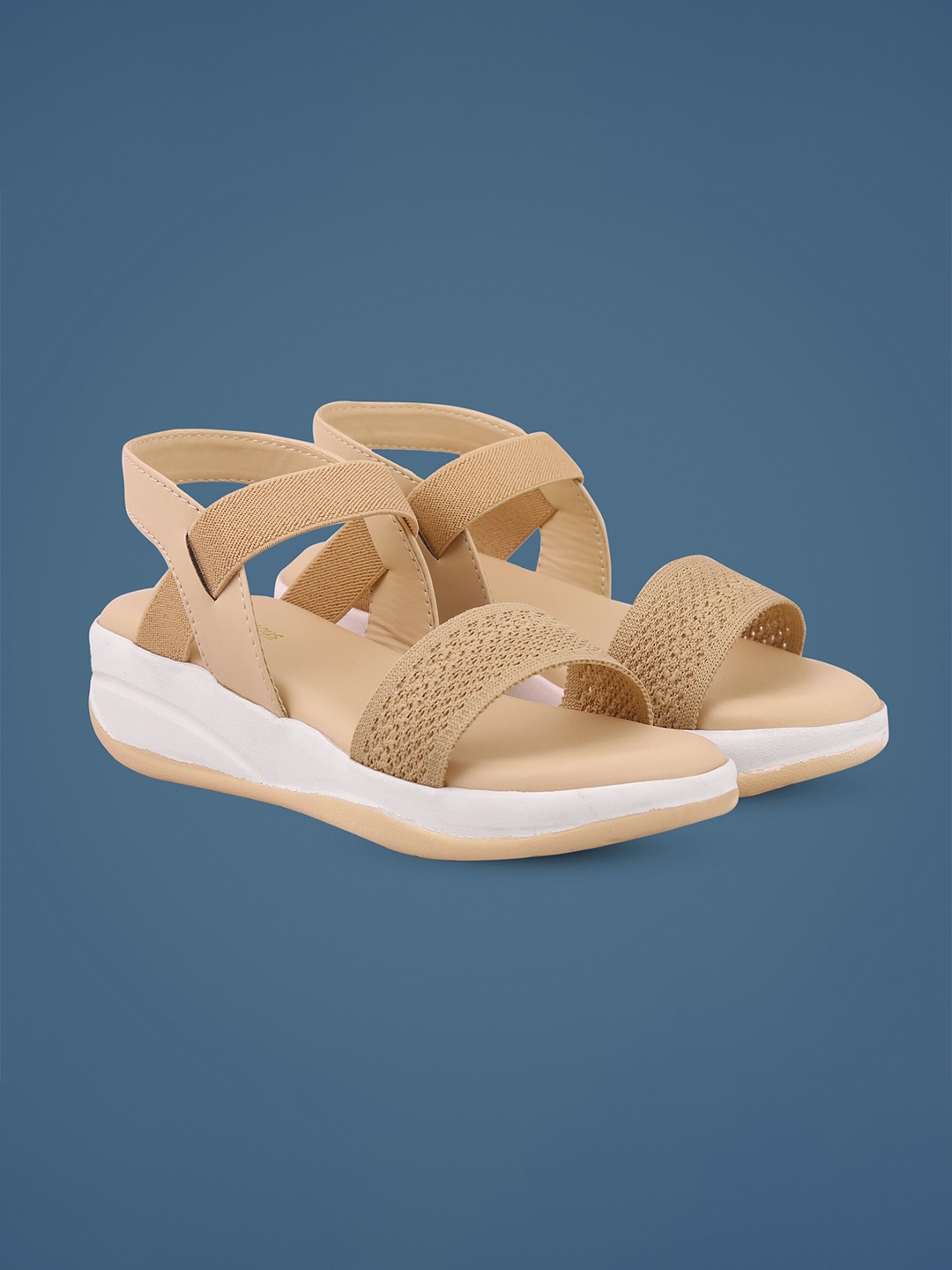 

madam glorious Beige Synthetic Flatform Heels