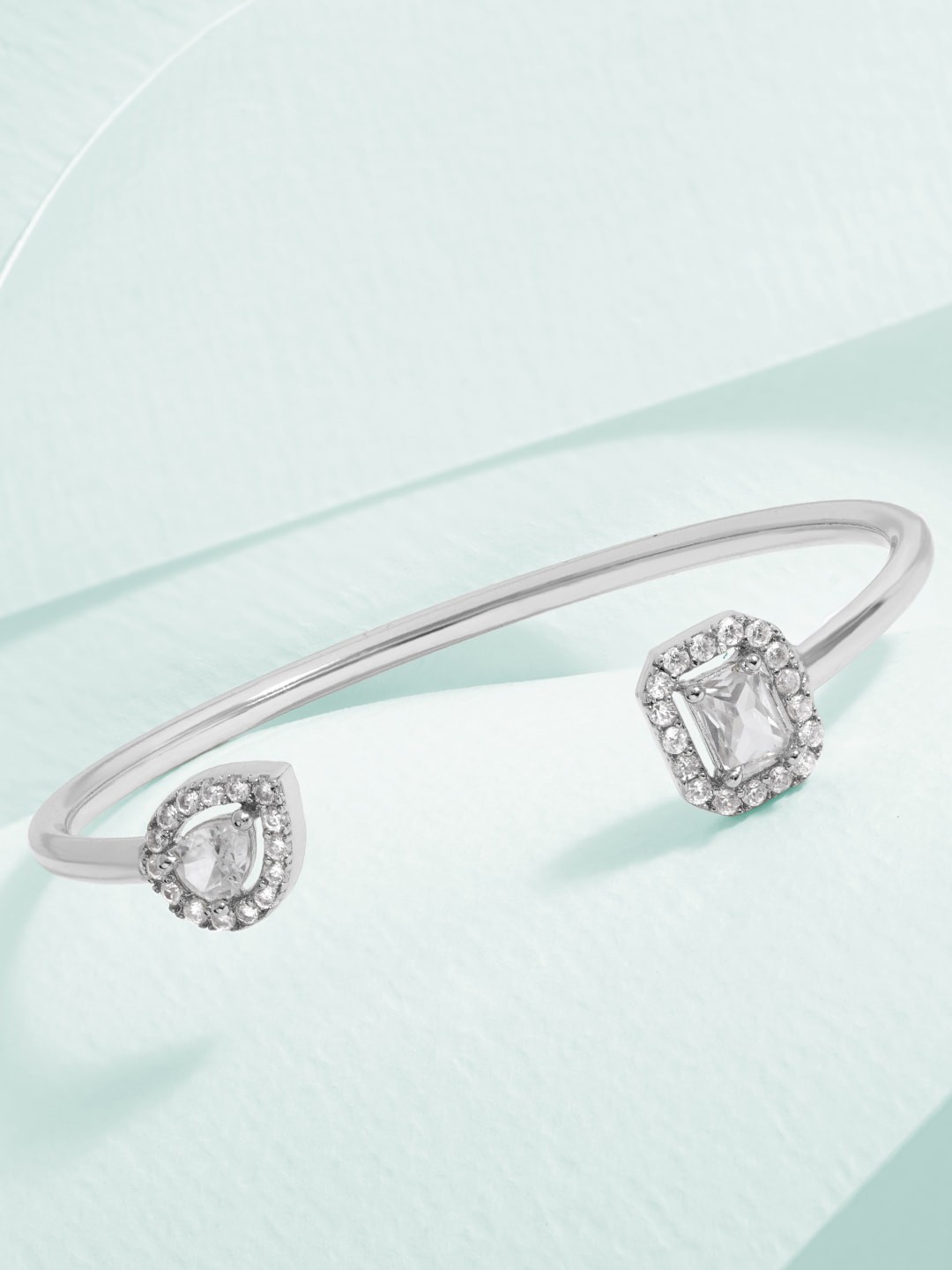 

MINUTIAE Women Silver Cuff Bracelet