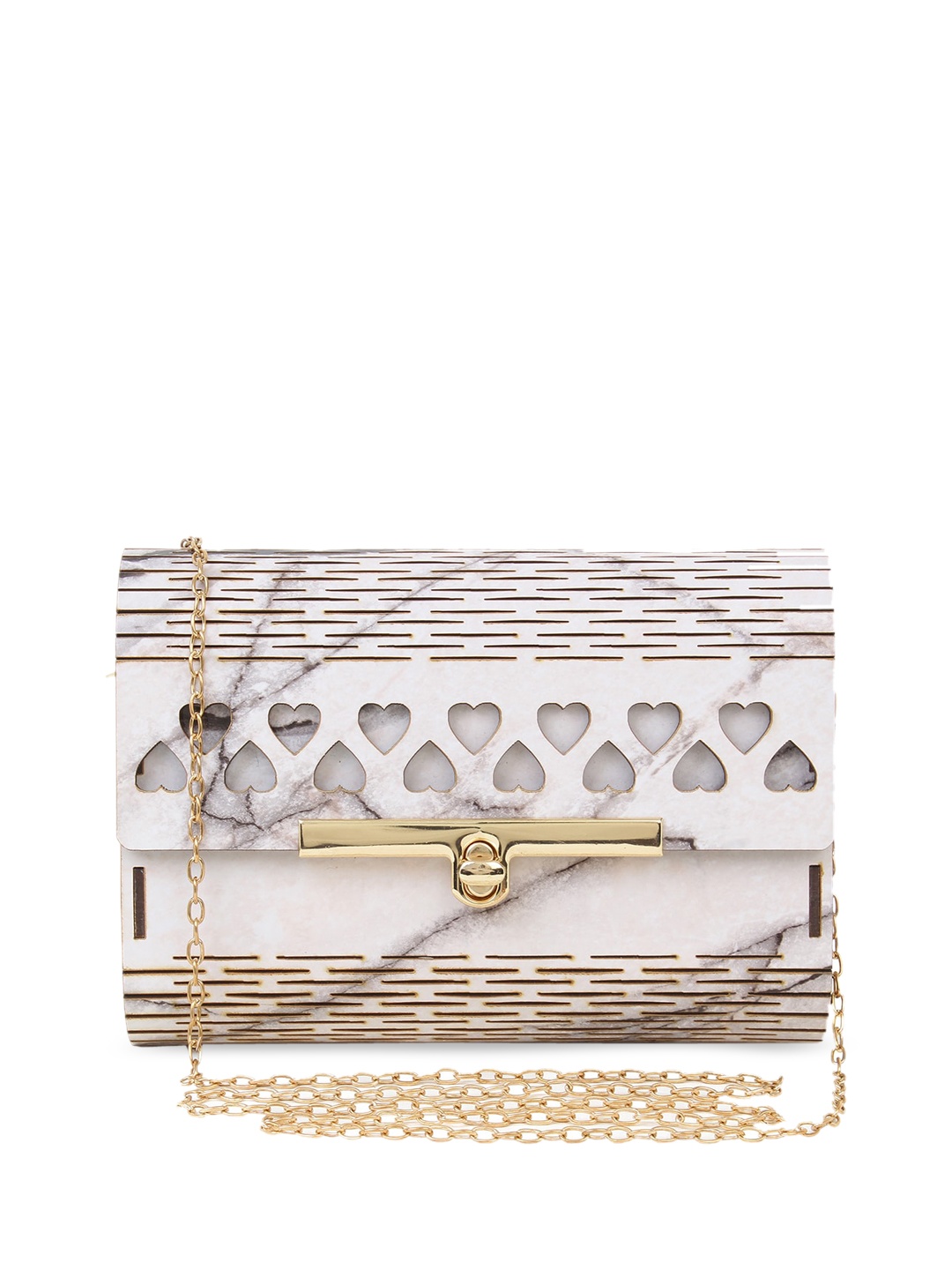 

Spice Art women's White & Gold-Toned Purse Clutch