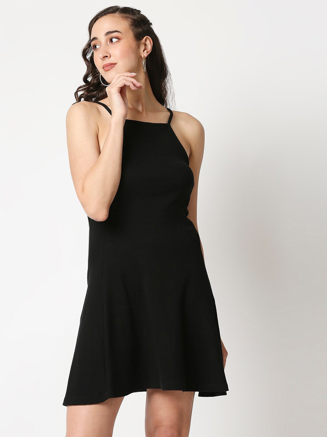 

Manaca Black A-Line Dress