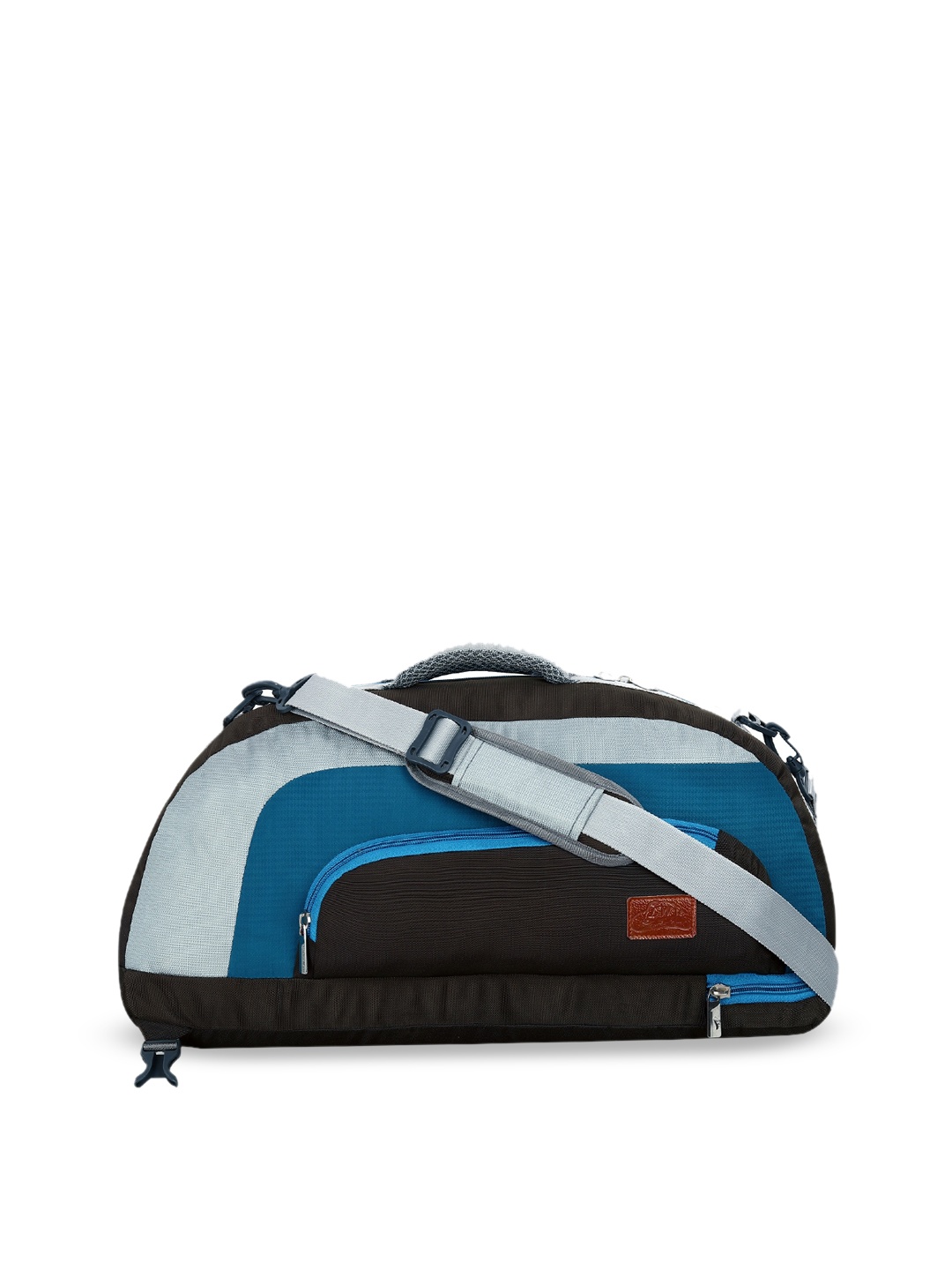 

Leather World Blue Colorblocked Convertible Duffle bag to Backpack