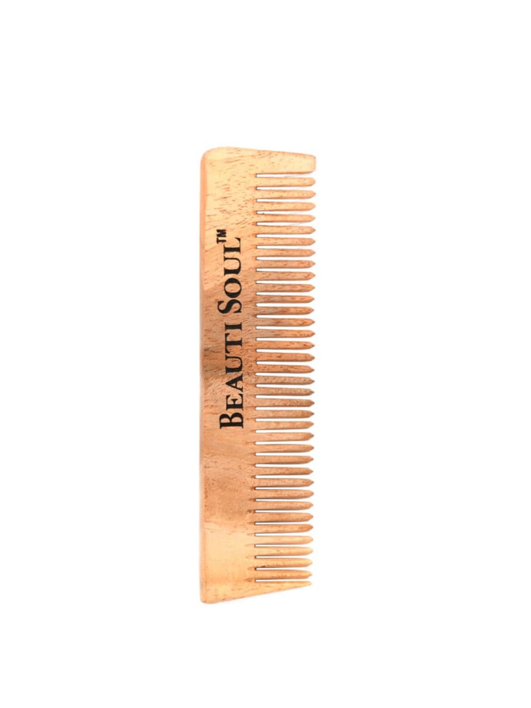 

Beautisoul Men Organic Cruelty-Free Pure Neem Wood Comb For Hair Growth - Brown