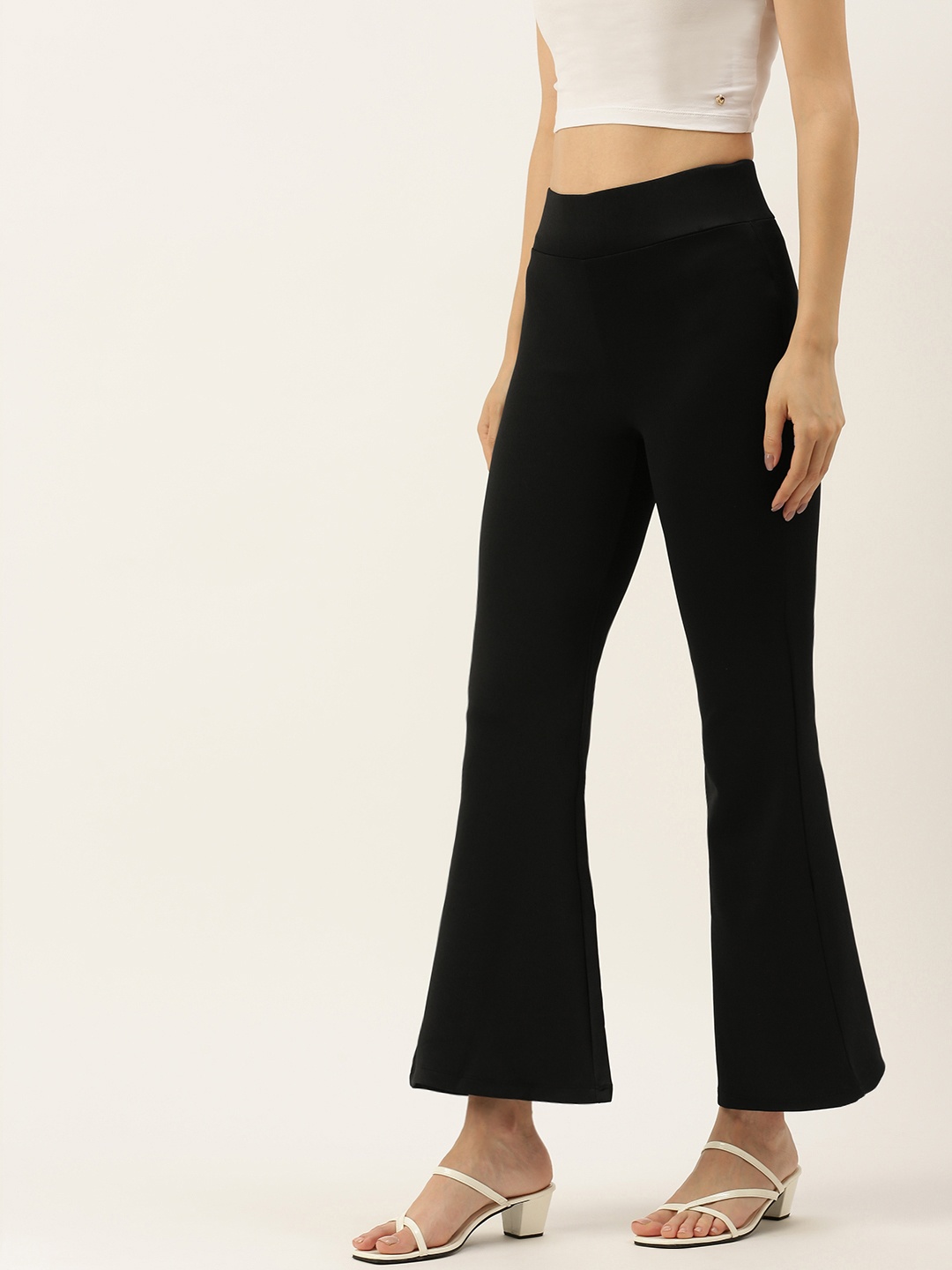 

FOREVER 21 Women Black Bootcut Trousers