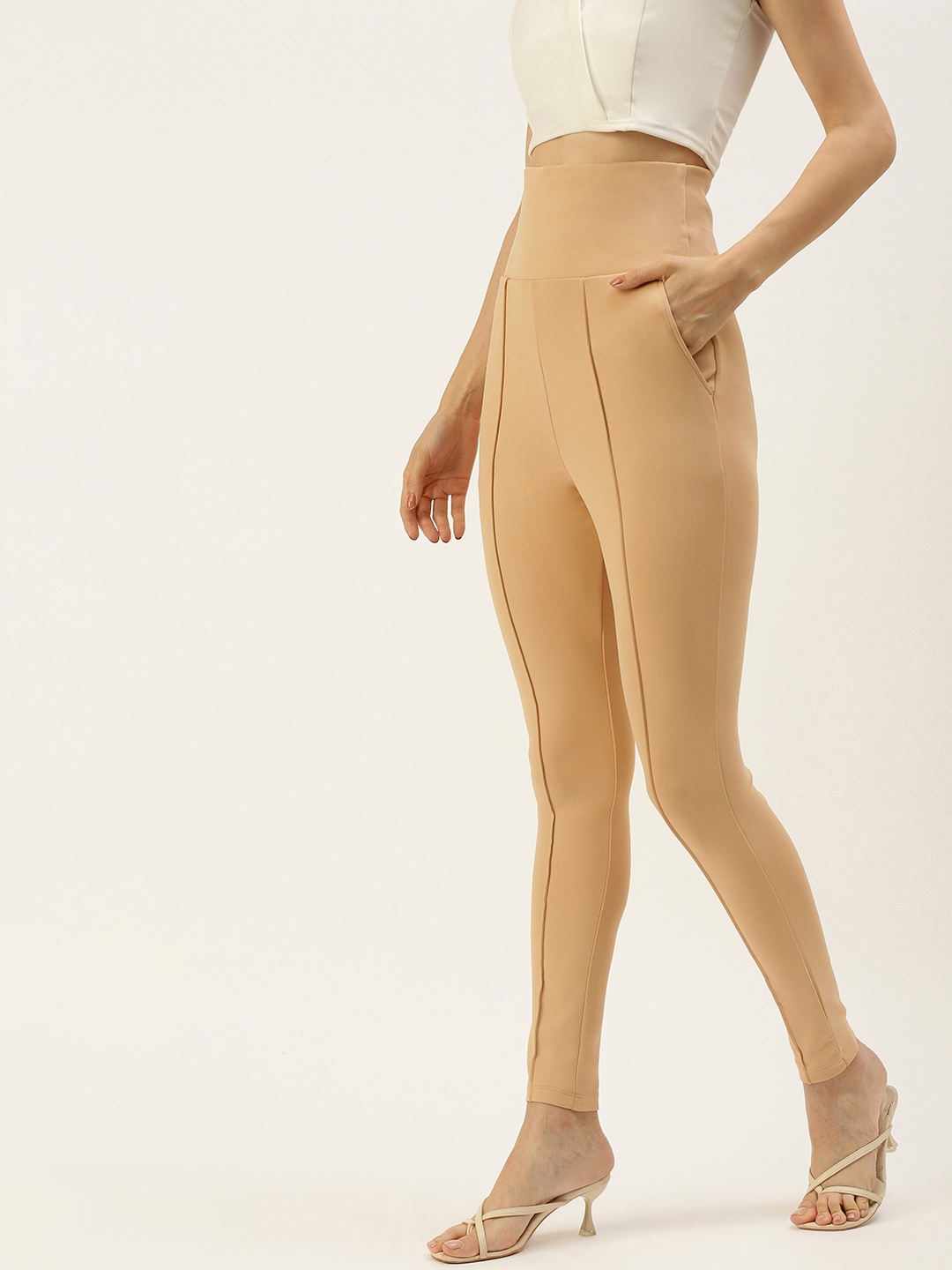 

FOREVER 21 Women Beige Trousers