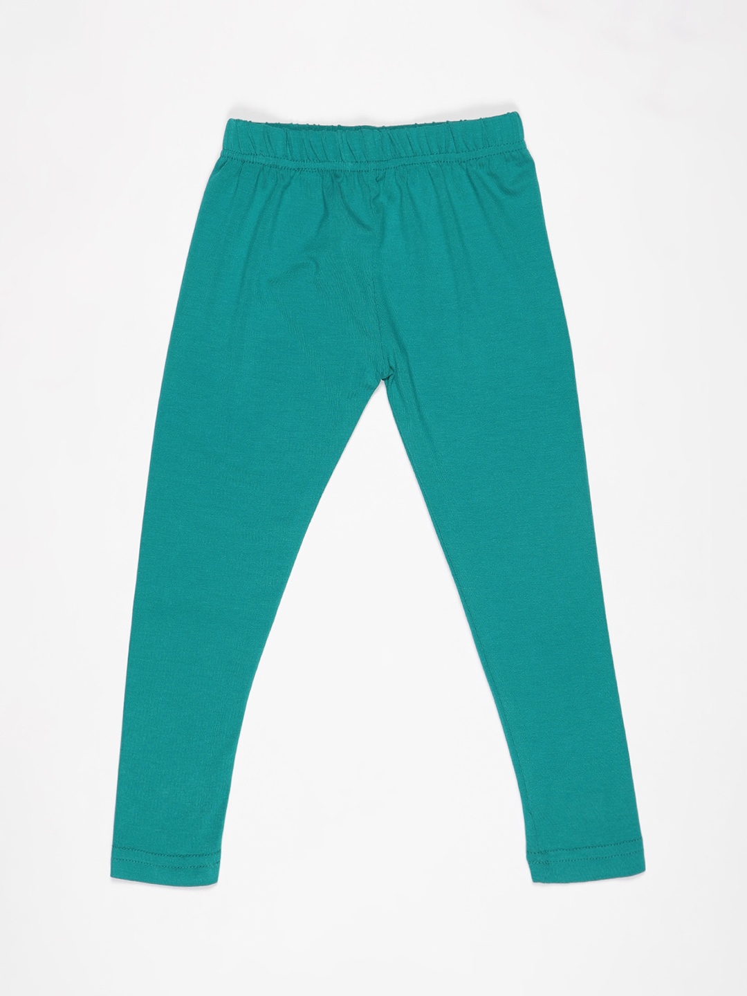 

V2 Value & Variety Girls Green Solid Cotton Leggings