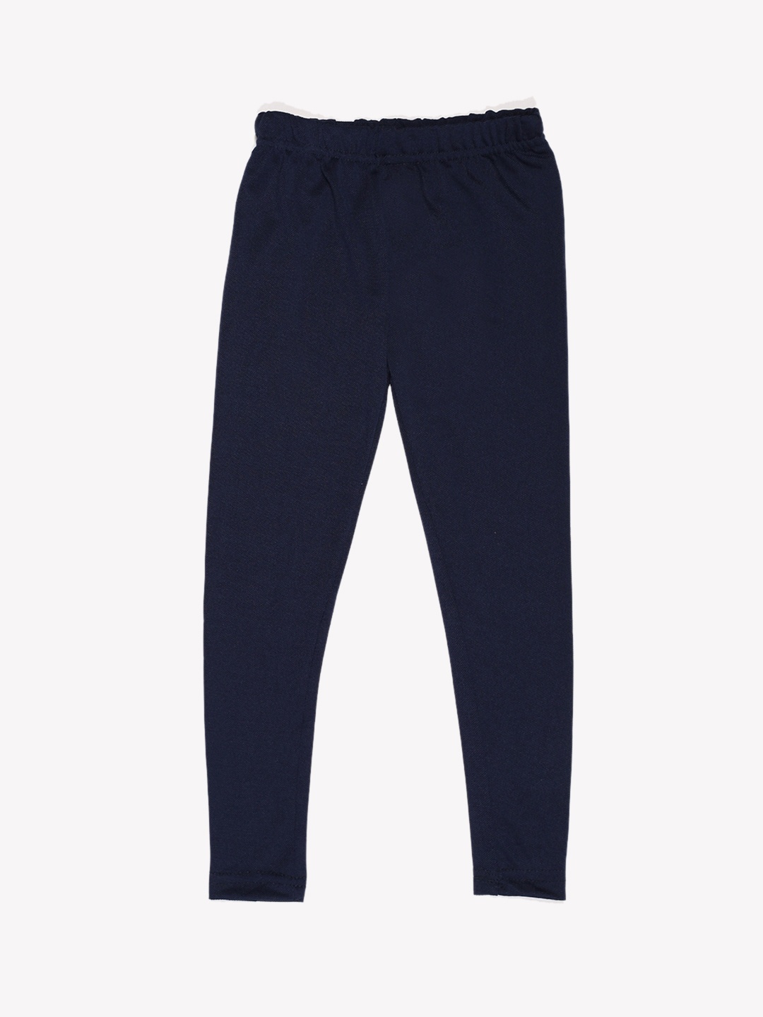 

V2 Value & Variety Girls Navy Blue Solid Cotton Leggings