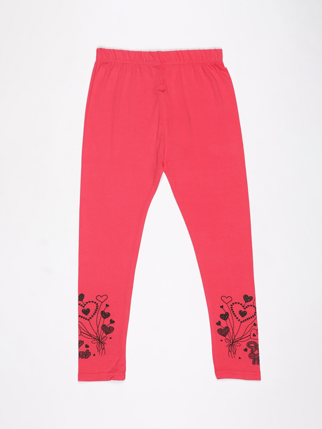

V2 Value & Variety Girls Coral Printed Ankle-Length Leggings