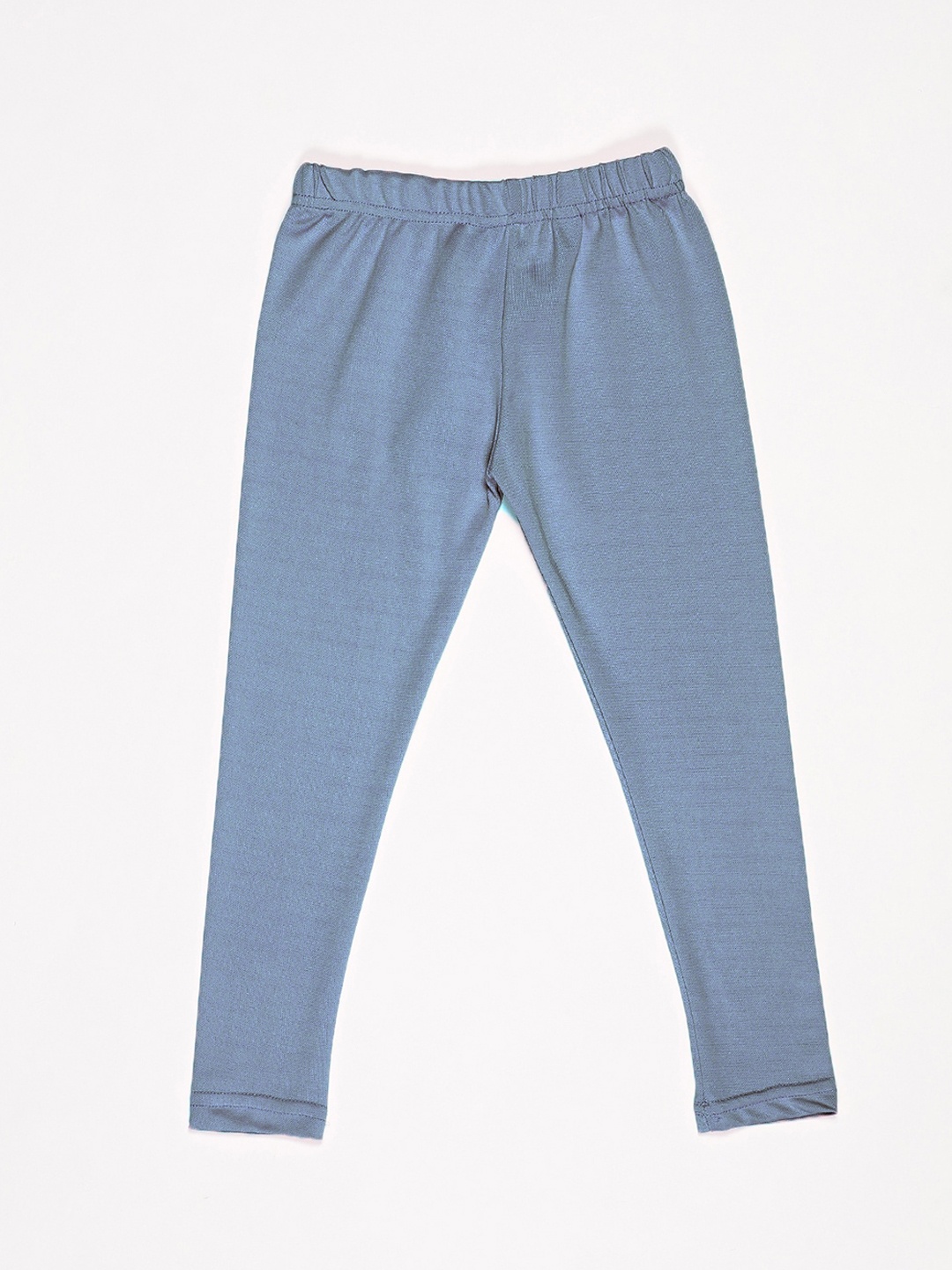 

V2 Value & Variety Girls Blue Solid Ankle-Length Cotton Leggings