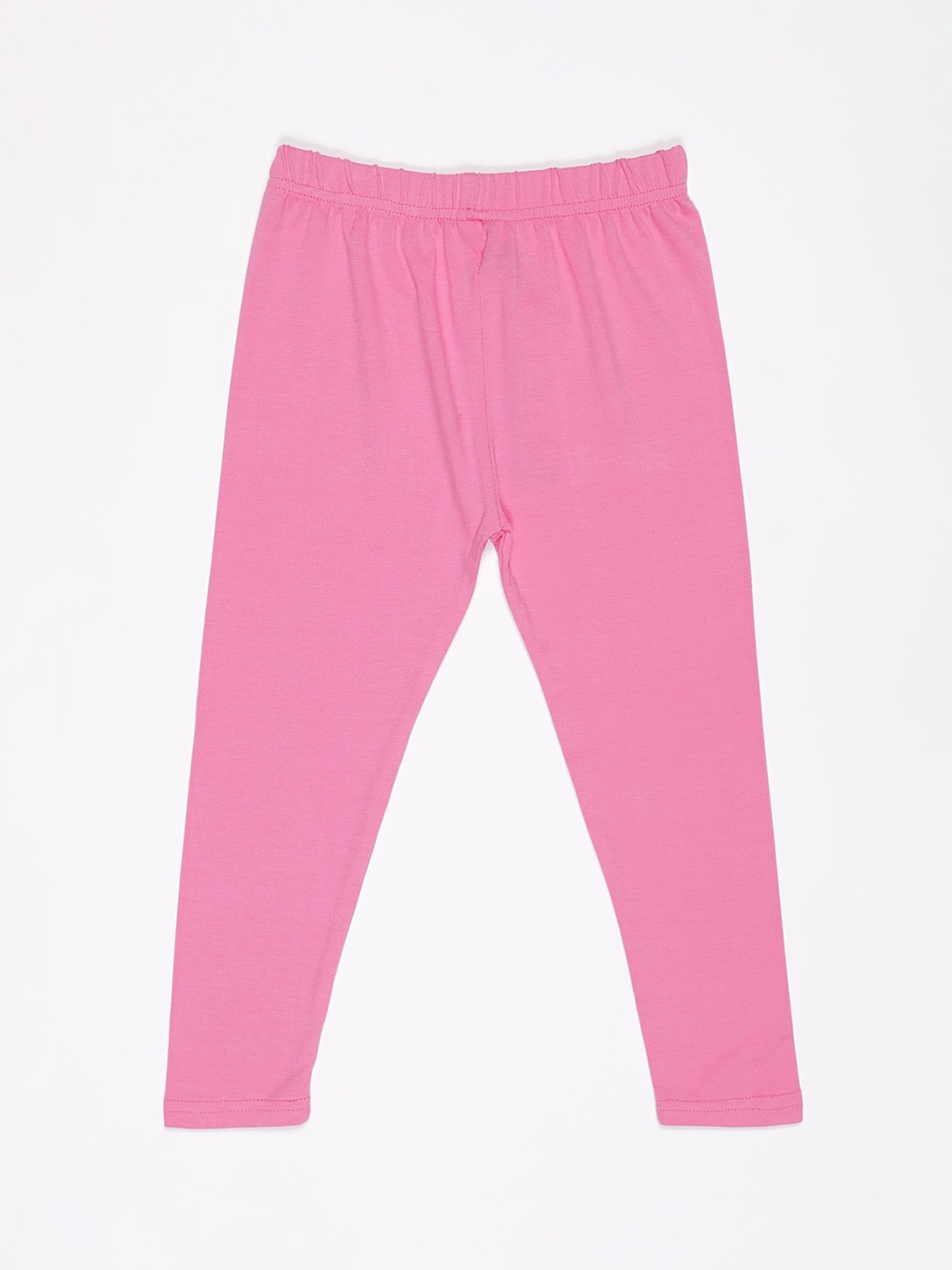 

V2 Value & Variety Girls Pink Solid Cotton Leggings