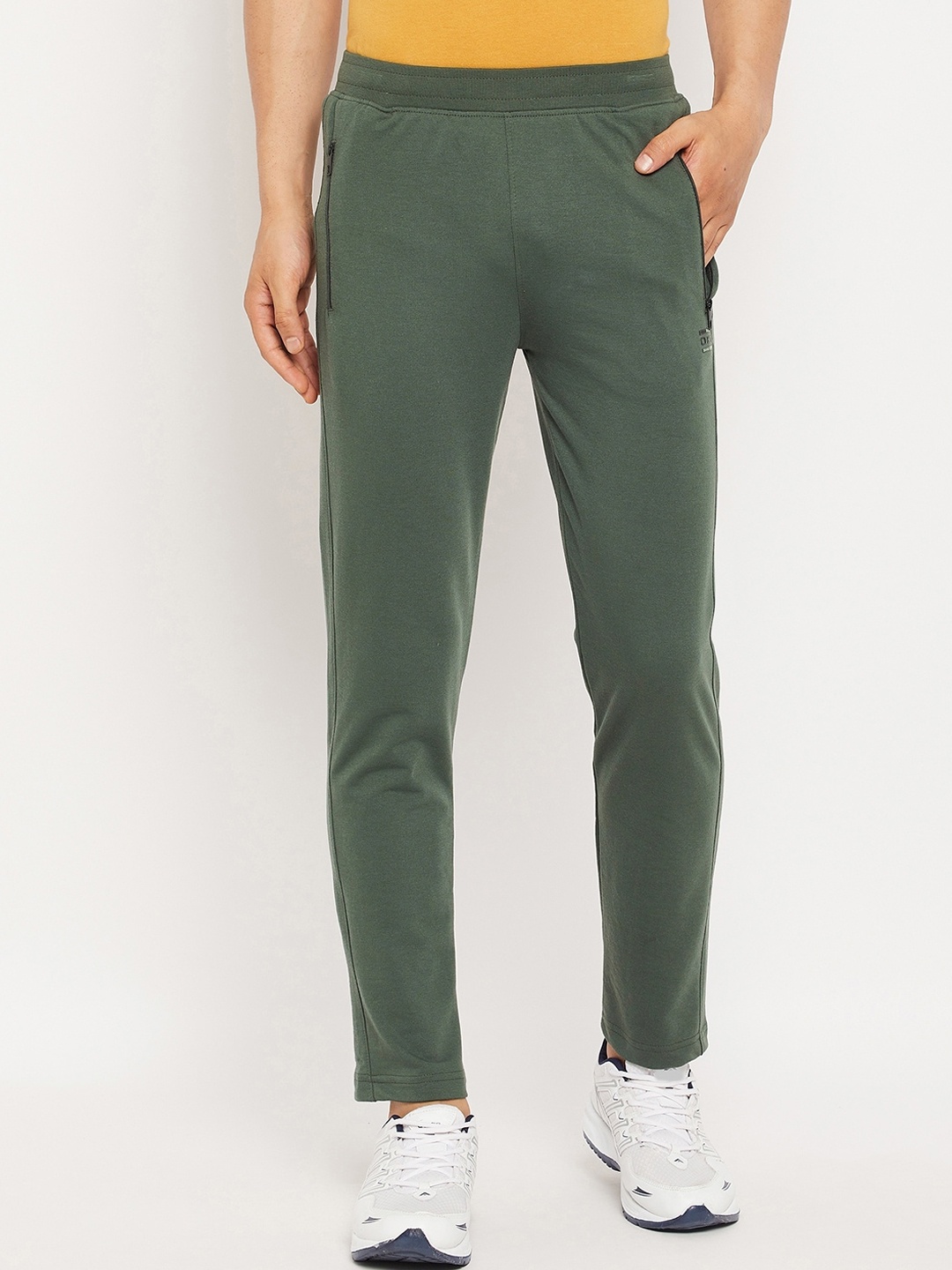 

Okane Men Green Solid Track Pants