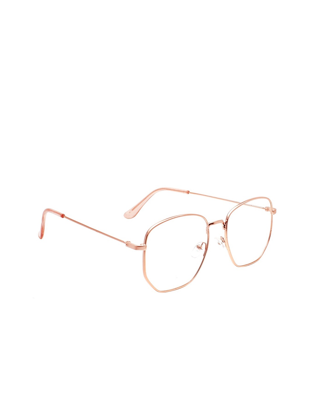 

Peter Jones Eyewear Unisex Pink & Gold-Toned Full Rim Square Frames 9741RG