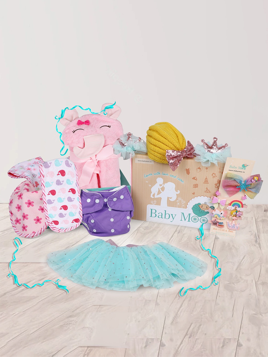 

Baby Moo Infants Girls Set Of 20 Multicolored Royal Princess Baby Apparel Gift Set, Multi