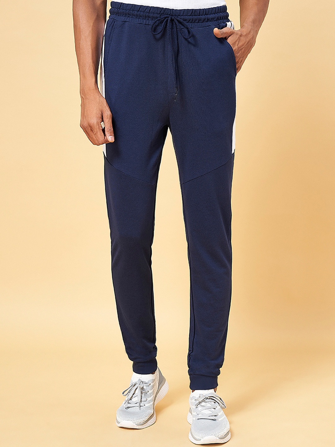 

Ajile by Pantaloons Men Navy Blue Solid Slim-Fit Jogger