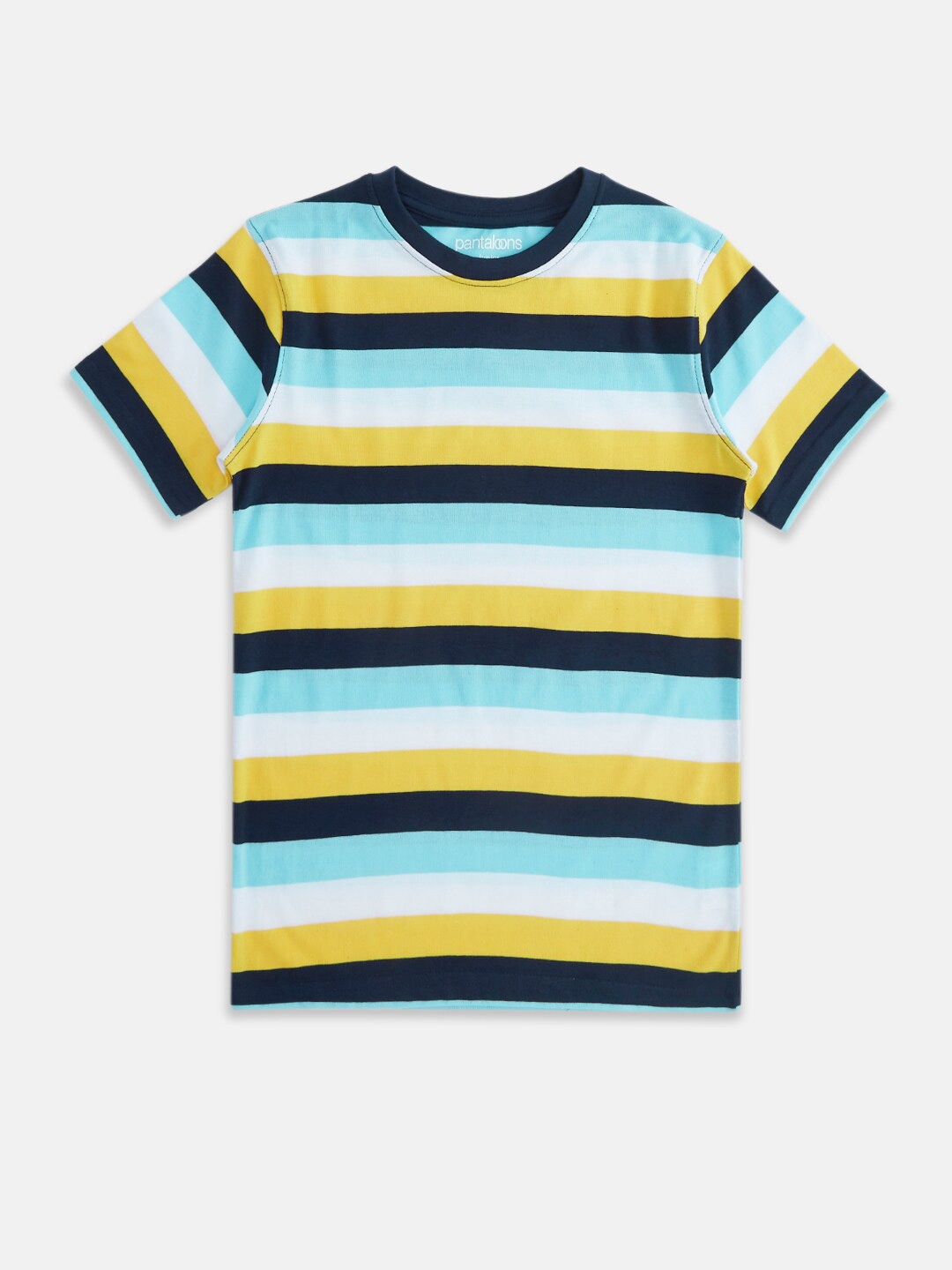 

Pantaloons Junior Boys Yellow Striped T-shirt