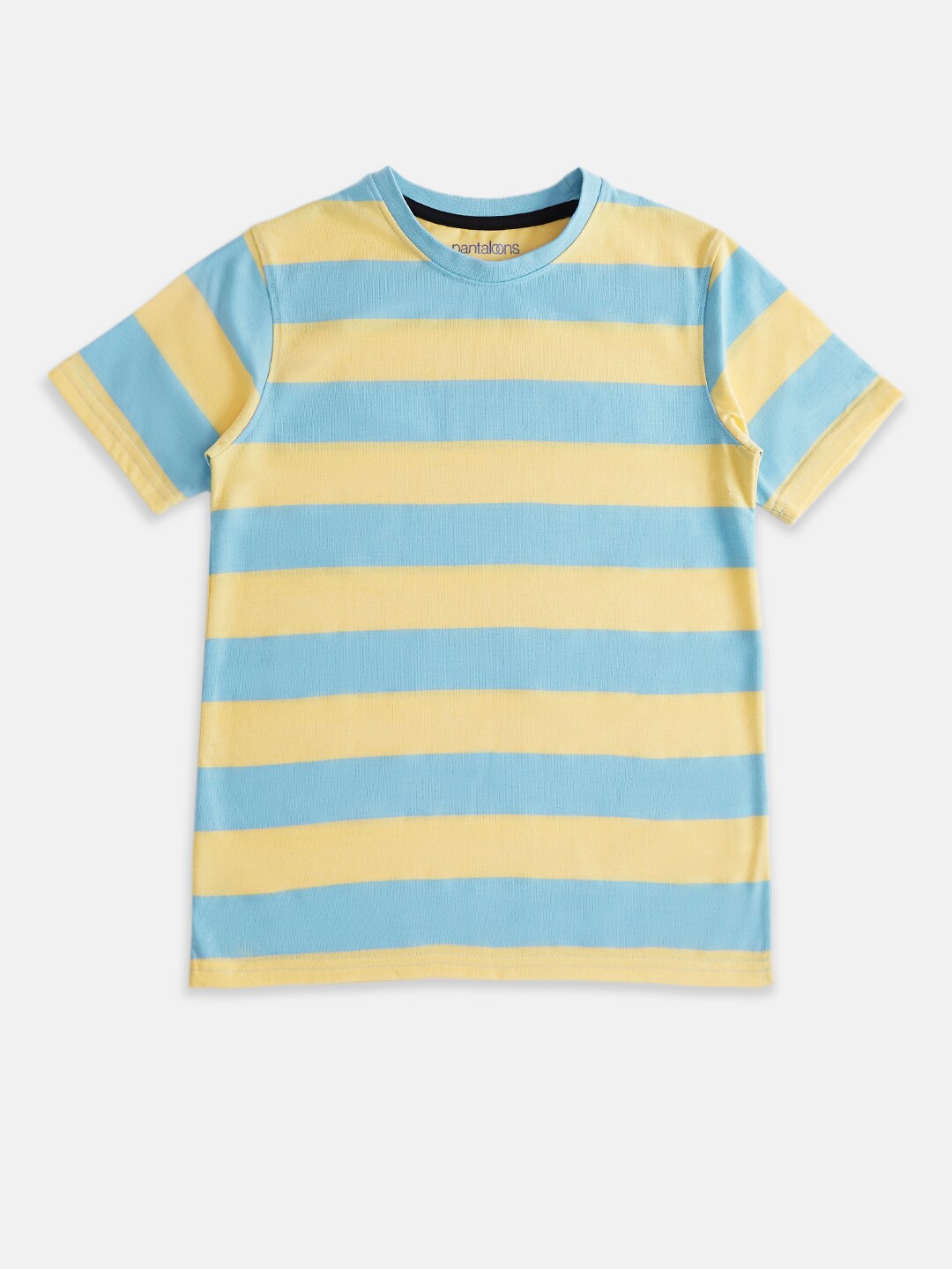 

Pantaloons Junior Boys Yellow Striped T-shirt