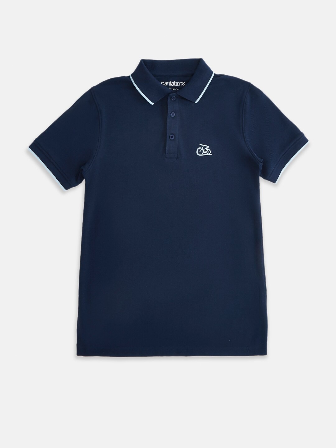 

Pantaloons Junior Boys Navy Blue Polo Collar T-shirt